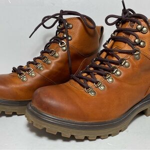 ECCO Tredtray Men's Brown Leather Hiking Boots Size EU 42 US 8-8.5